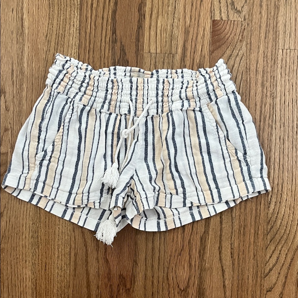 Roxy Striped Drawstring Shorts